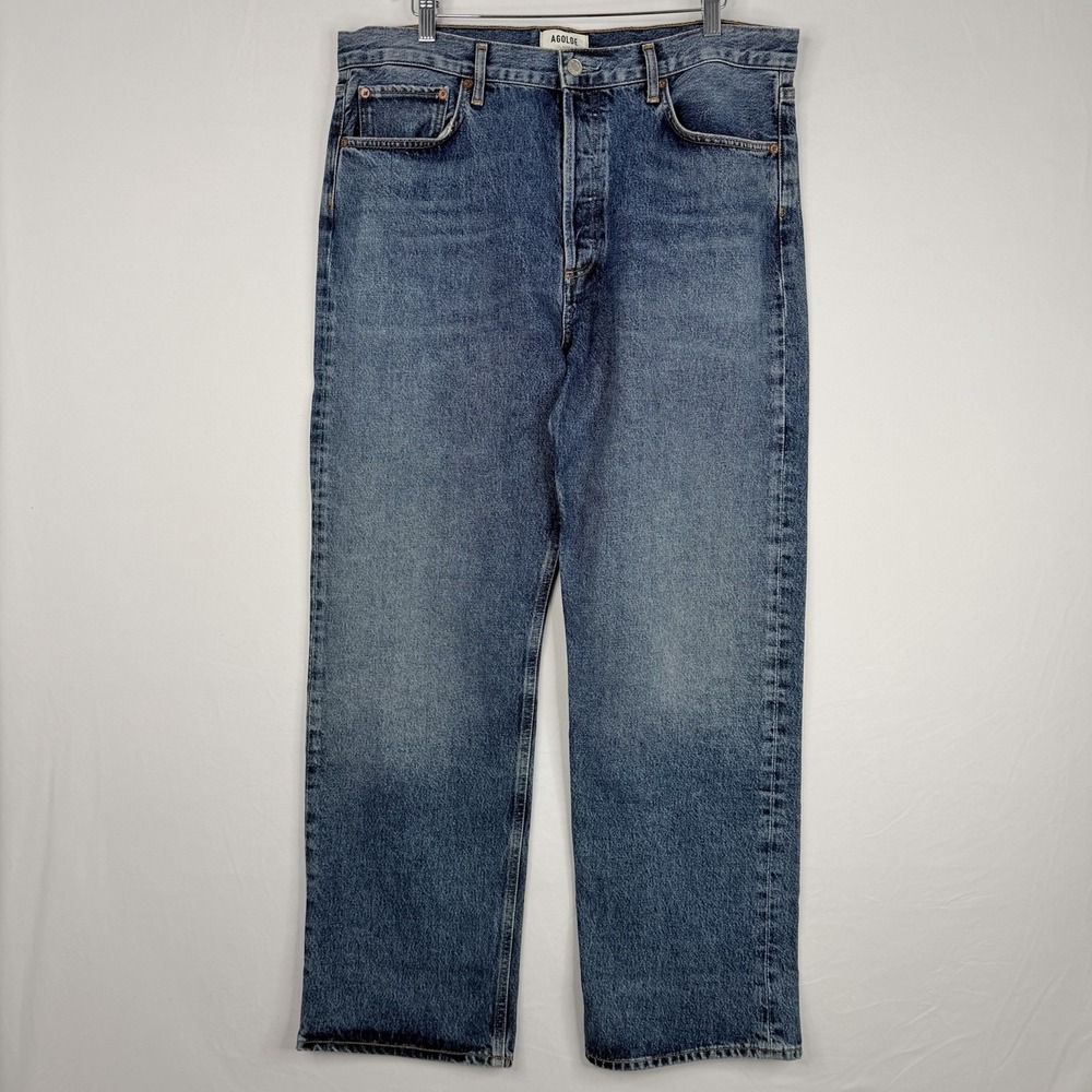 AGOLDE Fran Low Slung Easy Straight Jeans Control Wash Organic Cotton 31 36x31